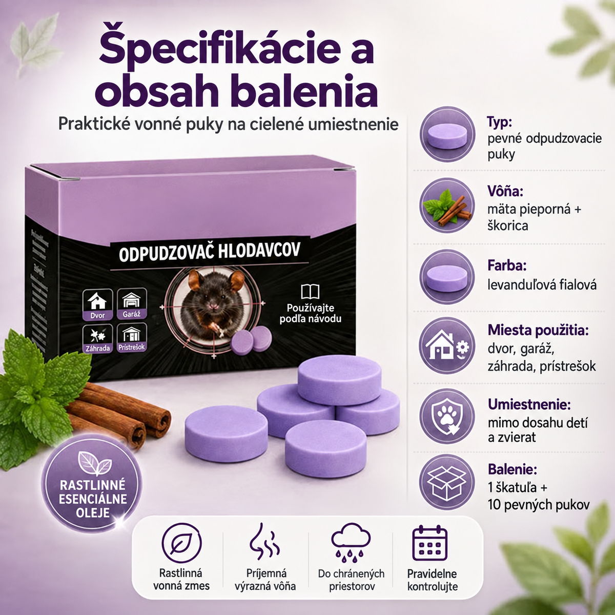 Prírodné voňavé odpudzovacie puky
