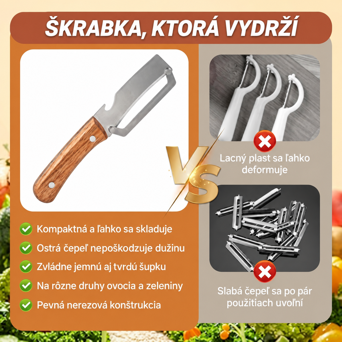 Porovnanie pevnej nerezovej škrabky s lacnými alternatívami
