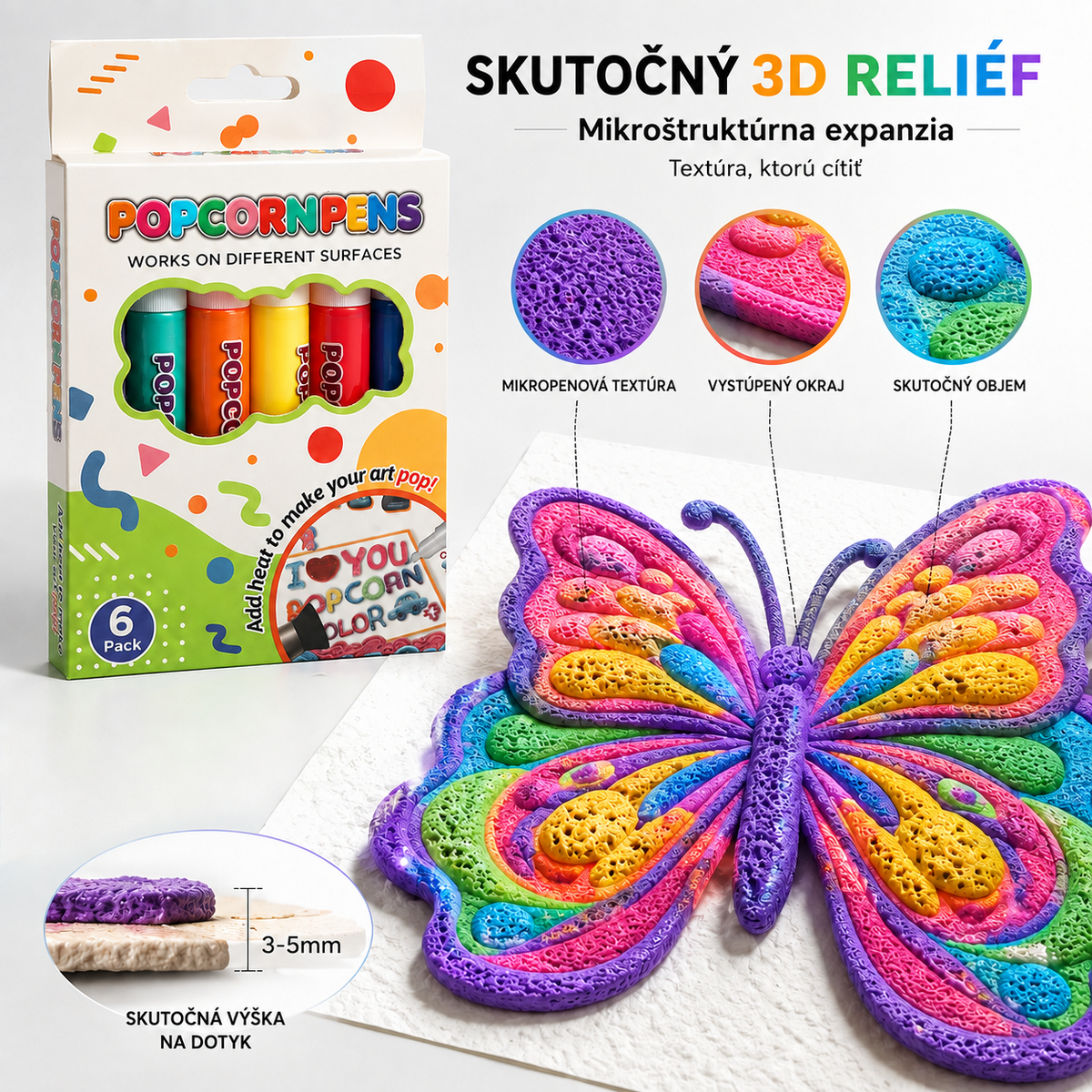 Topacme 3D reliéfne umelecké pero - slovenská produktová grafika