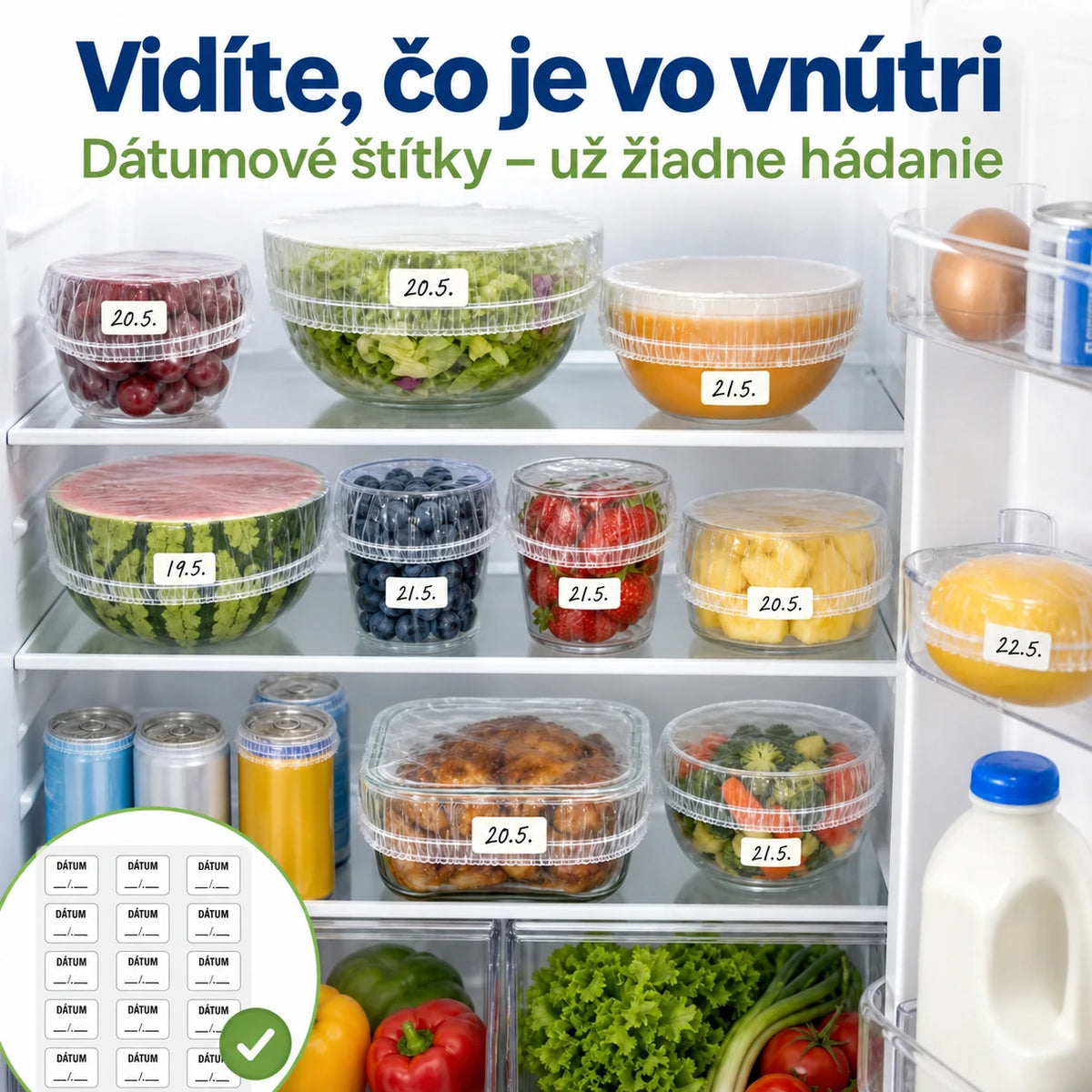 FreshShield™ Súprava elastických krytov na potraviny