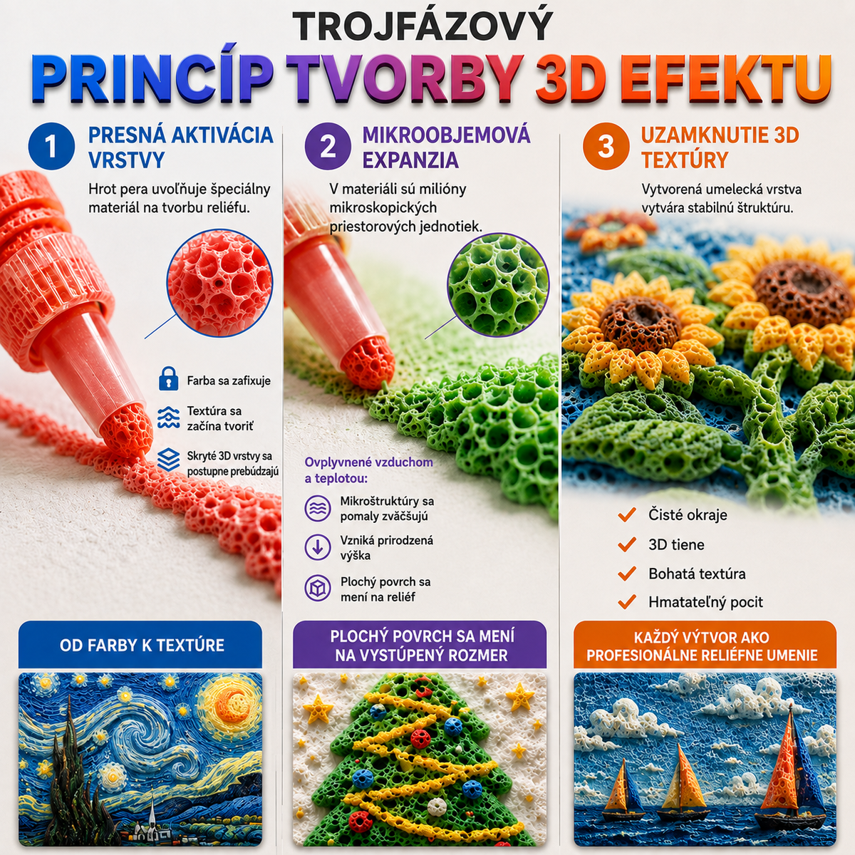Topacme 3D reliéfne umelecké pero - slovenská produktová grafika