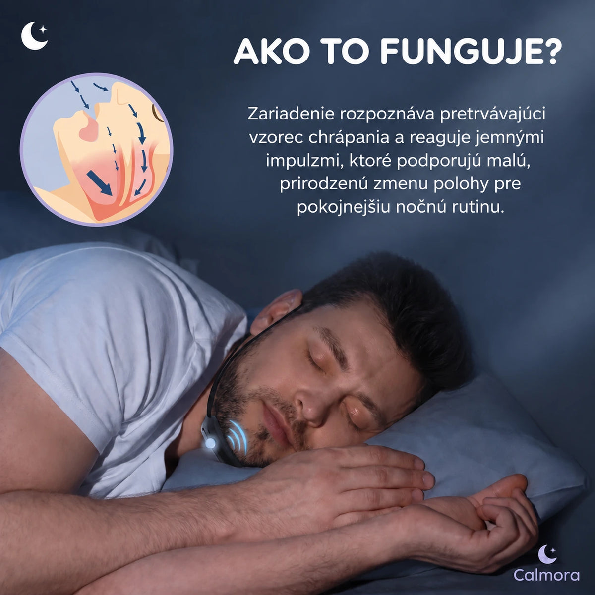 Ako zariadenie rozpoznáva vzorec chrápania a jemne reaguje
