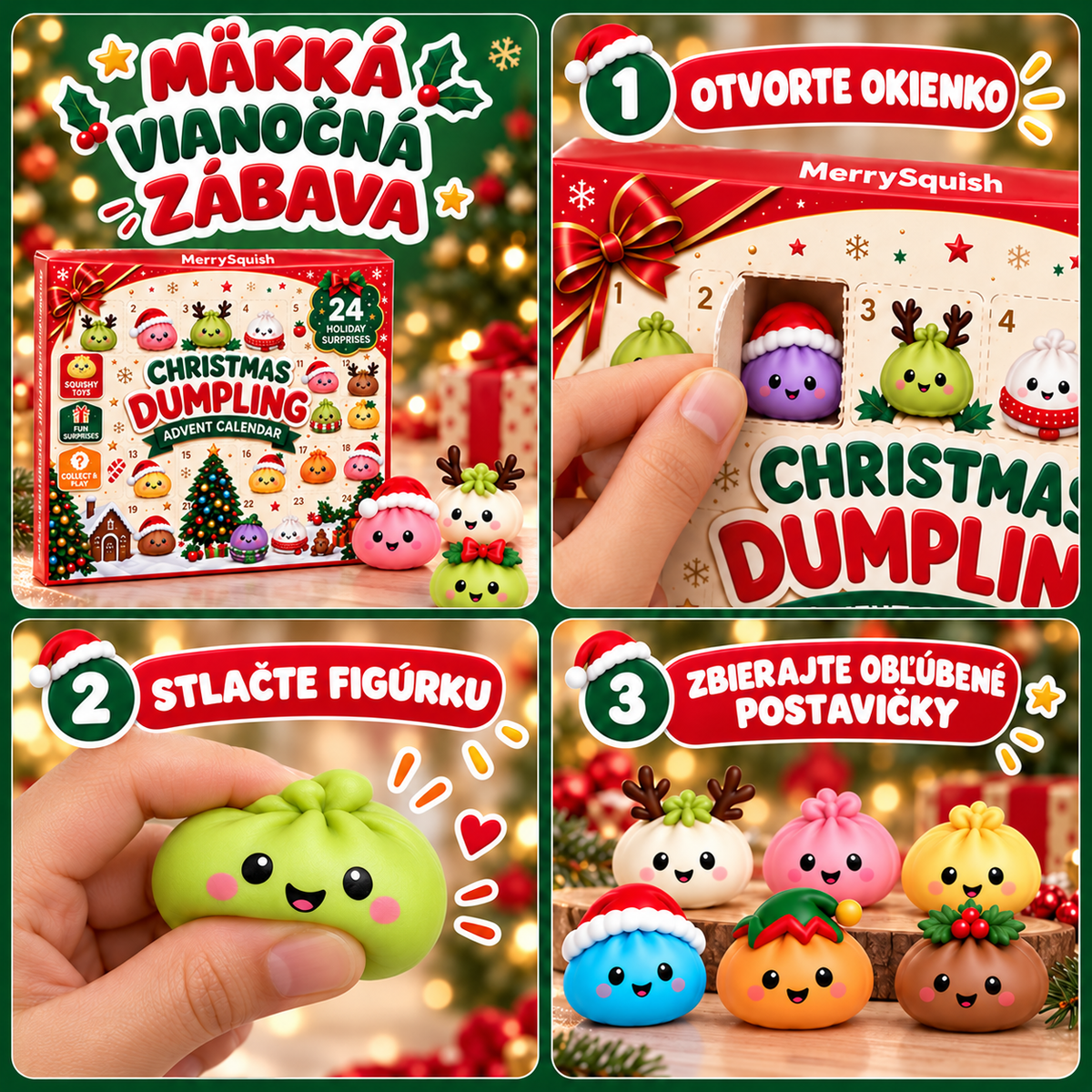 Ako otvárať a zbierať figúrky MerrySquish