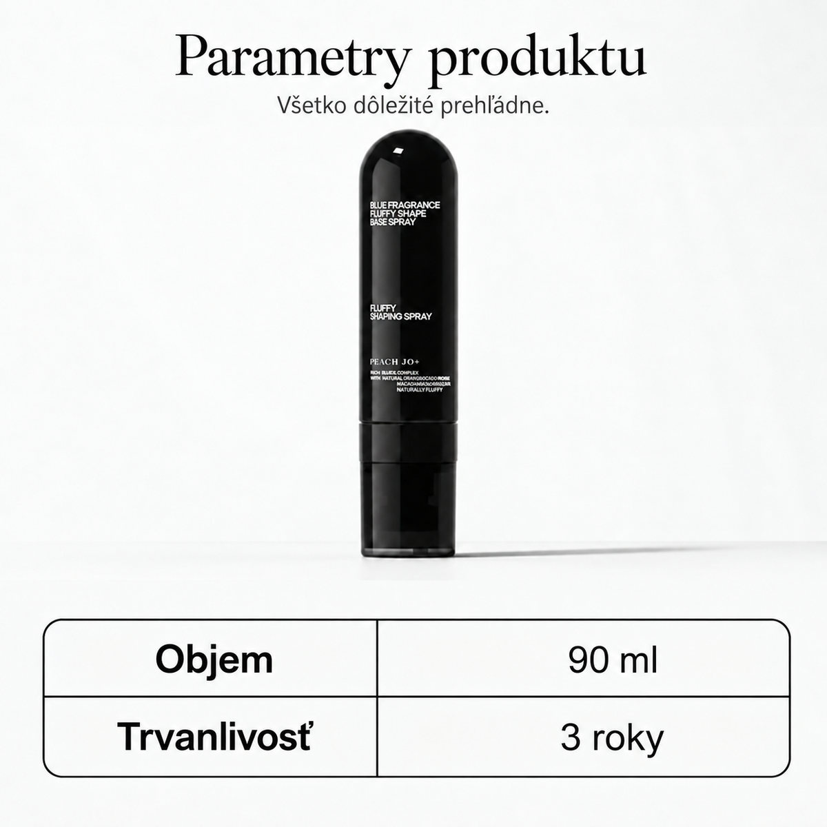 Sprej na objem a tvarovanie vlasov s broskyňovou vôňou