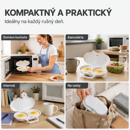 Použitie variča vajec doma, v kancelárii, na internáte a na cestách