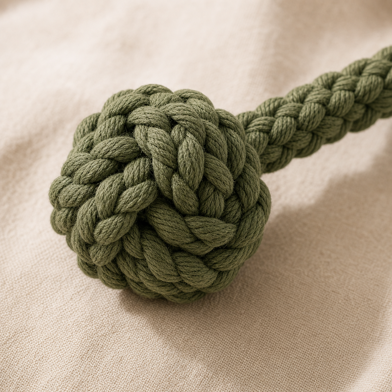 Olive Rope Tug Toy - 03 detail