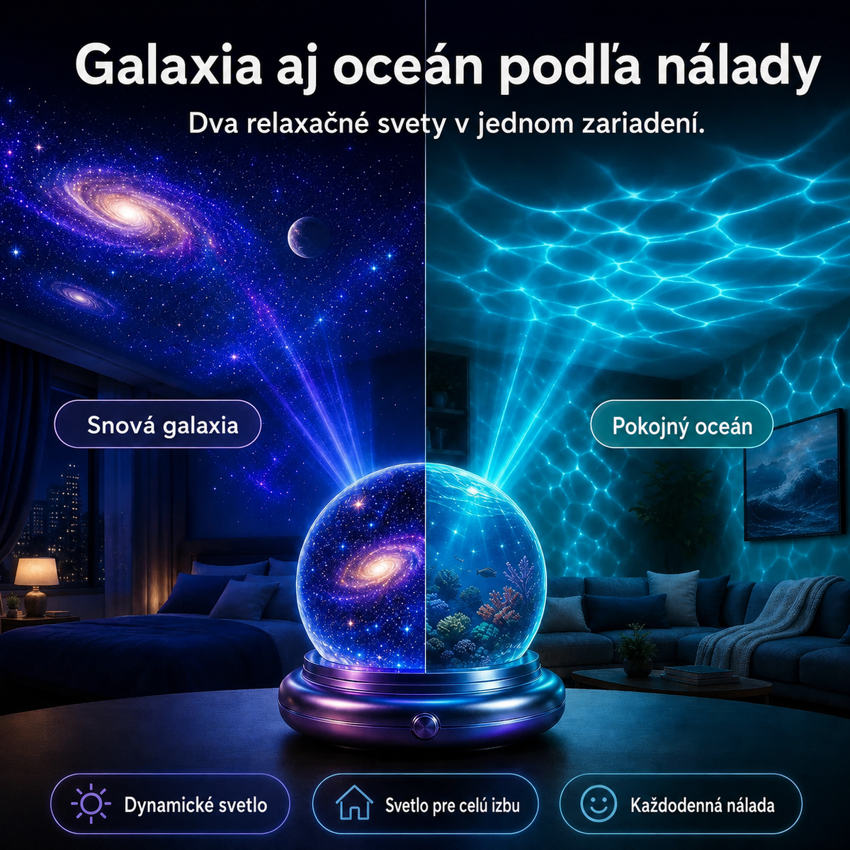 🌌🔮 Topacme® Projektor nočného svetla