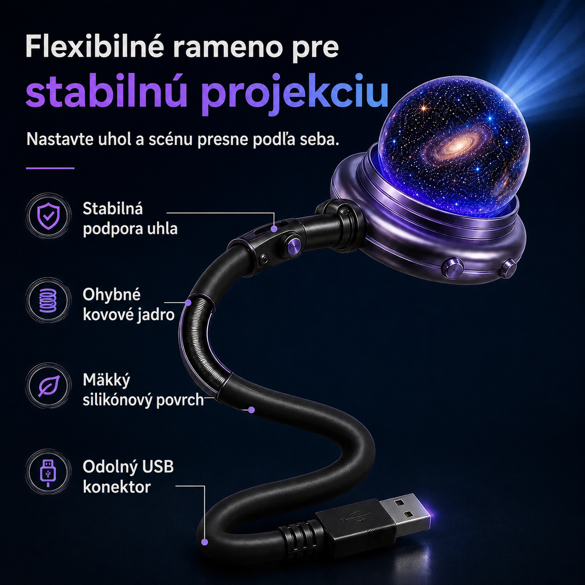 🌌🔮 Topacme® Projektor nočného svetla