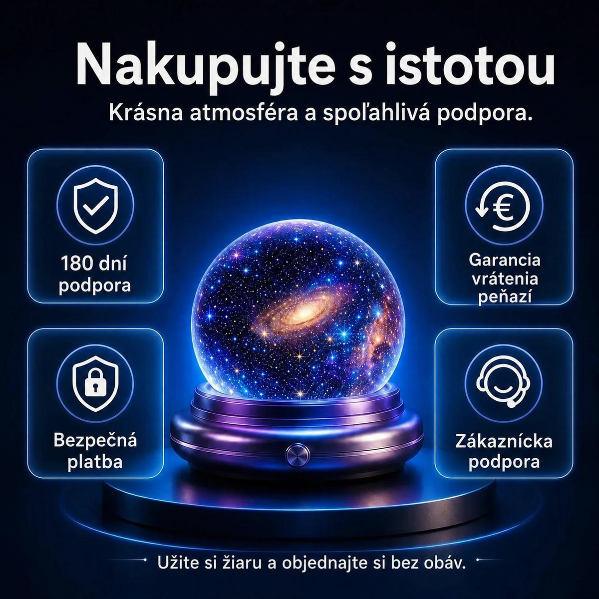 🌌🔮 Topacme® Projektor nočného svetla